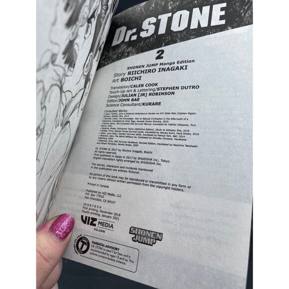 Manga Dr. Stone Books by Boichi & Riichiro Inagaki Vol. 1 & 2 Like NEW* - Picture 7 of 8